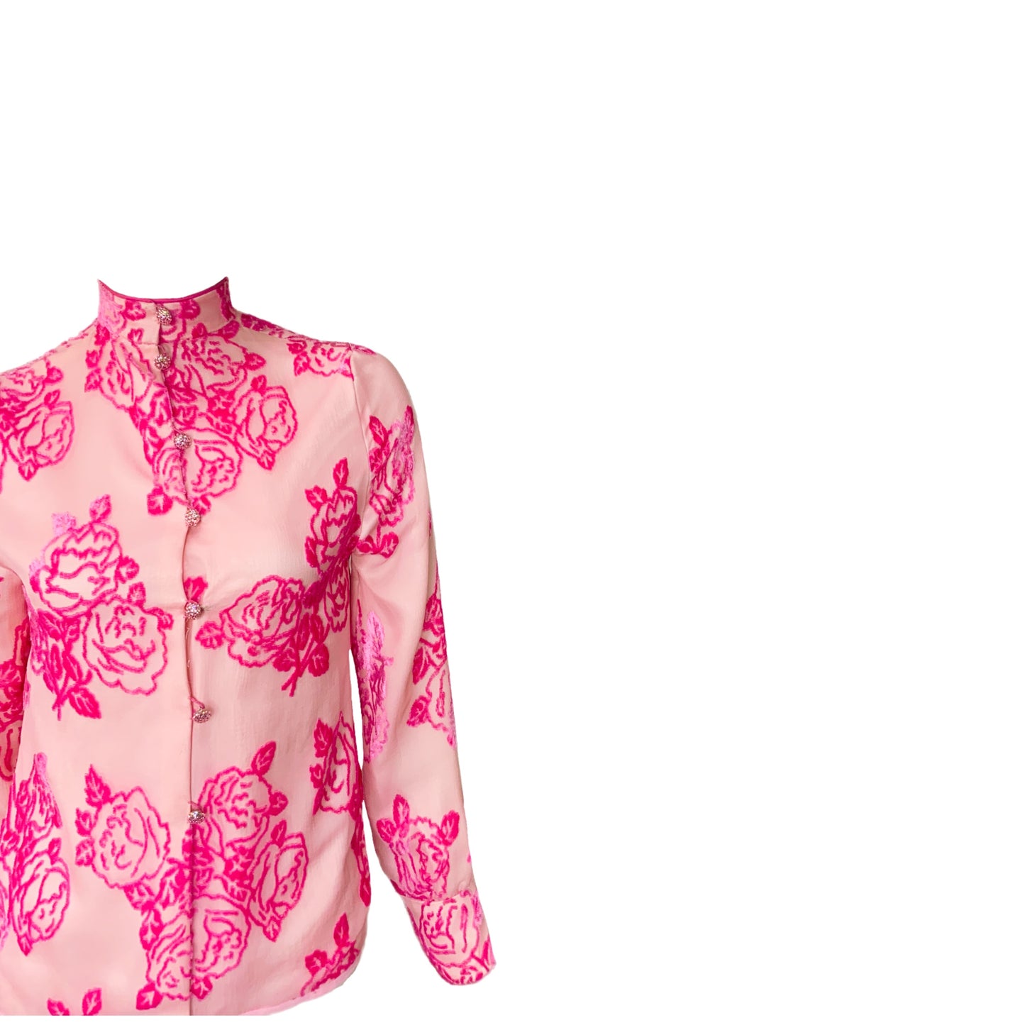 80’s Rose Print Blouse