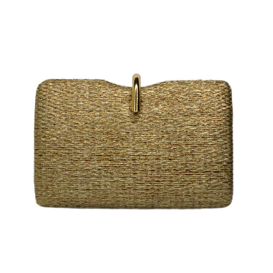 Hard-Case Woven Clutch