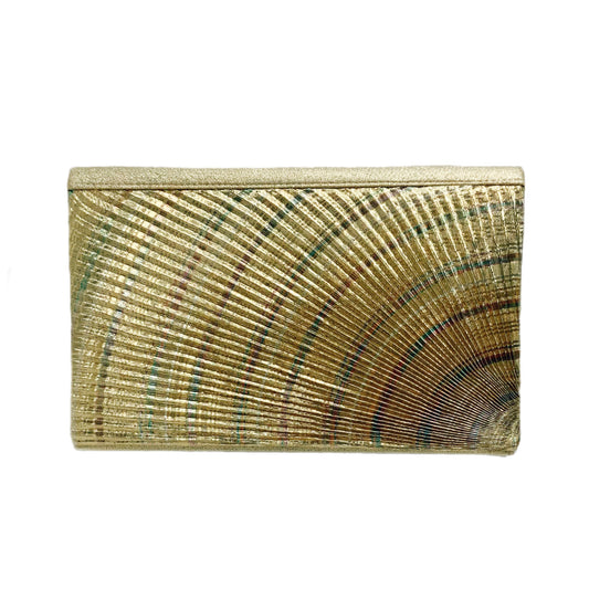 80s Gold Fan Shoulder/Clutch Bag