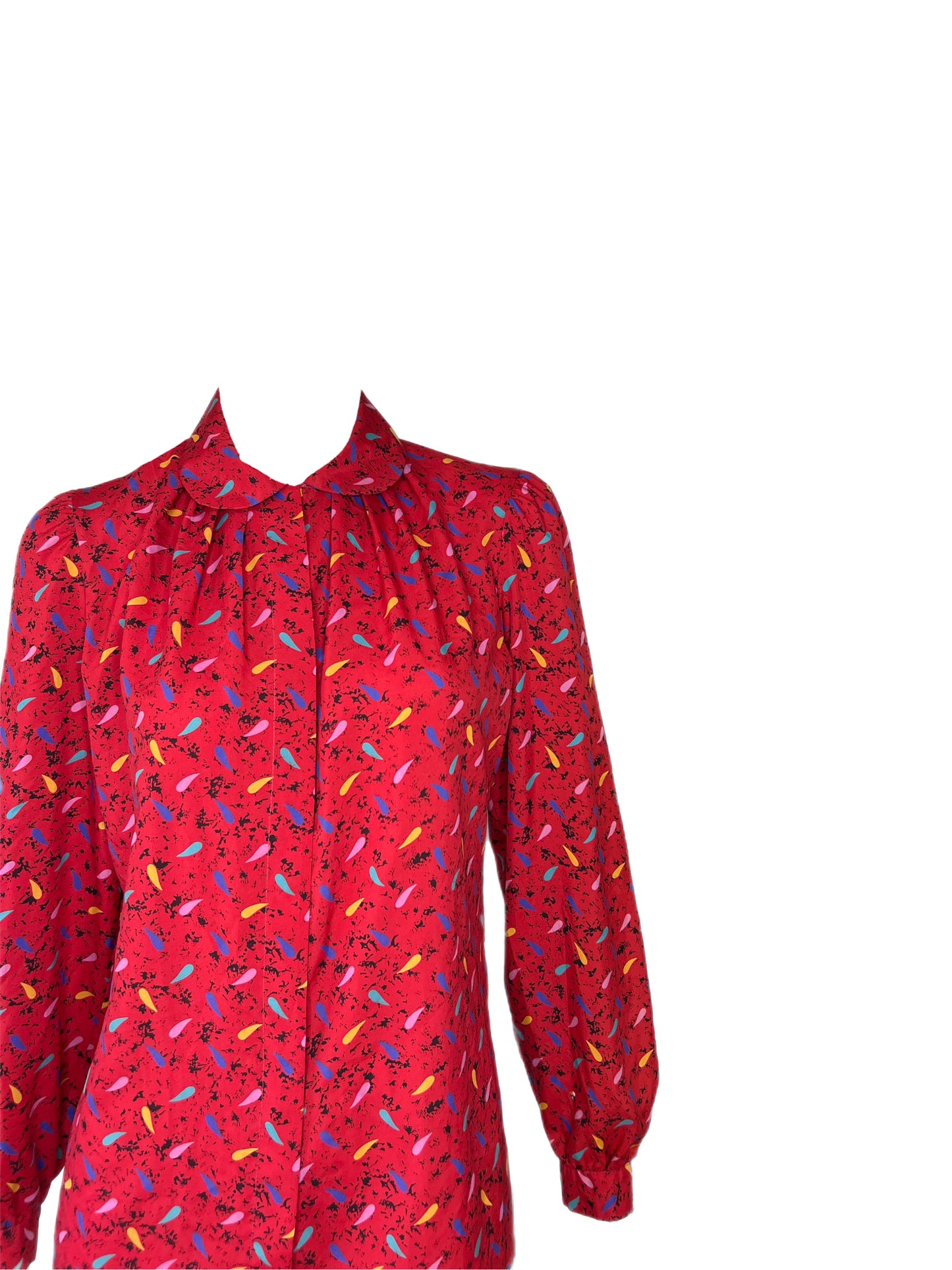 80’s Abstract Print Blouse