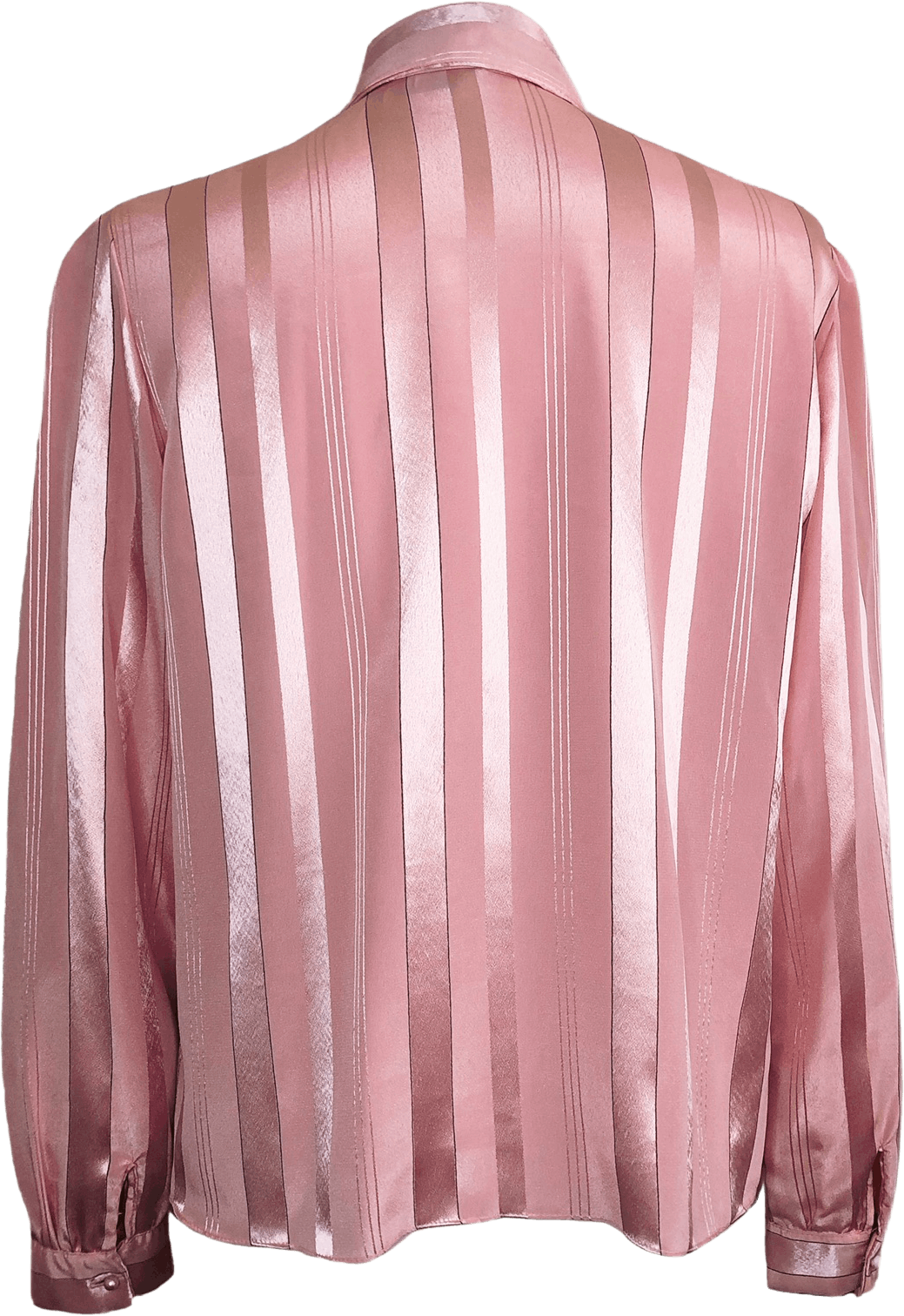 80's Champagne Pink Ruffle Neck Blouse